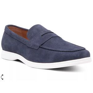 Gordon Rush Men's Parkside Penny Loafers, Navy Suede, Size 10, NWOT